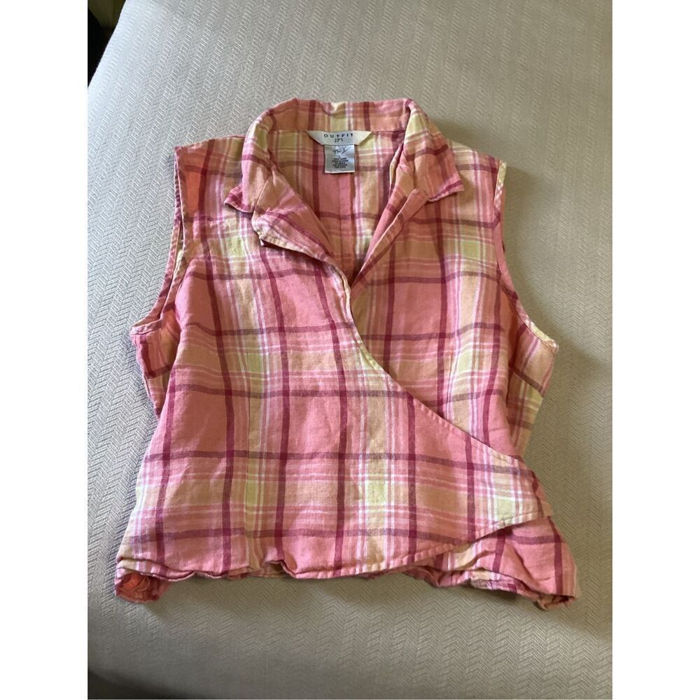 Vintage Outfit JPR Cropped Plaid Shirt L